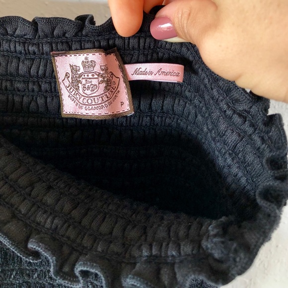 Juicy Couture black strapless terry cloth cover up - Picture 3 of 3